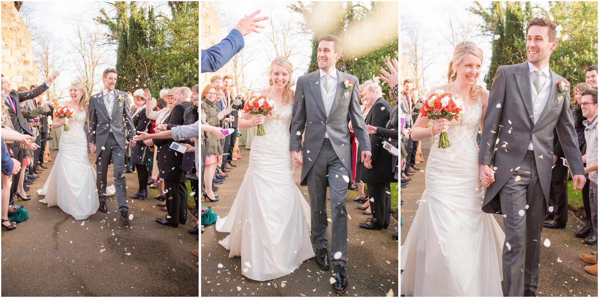 Confetti moment: Birstall Church Wedding photography