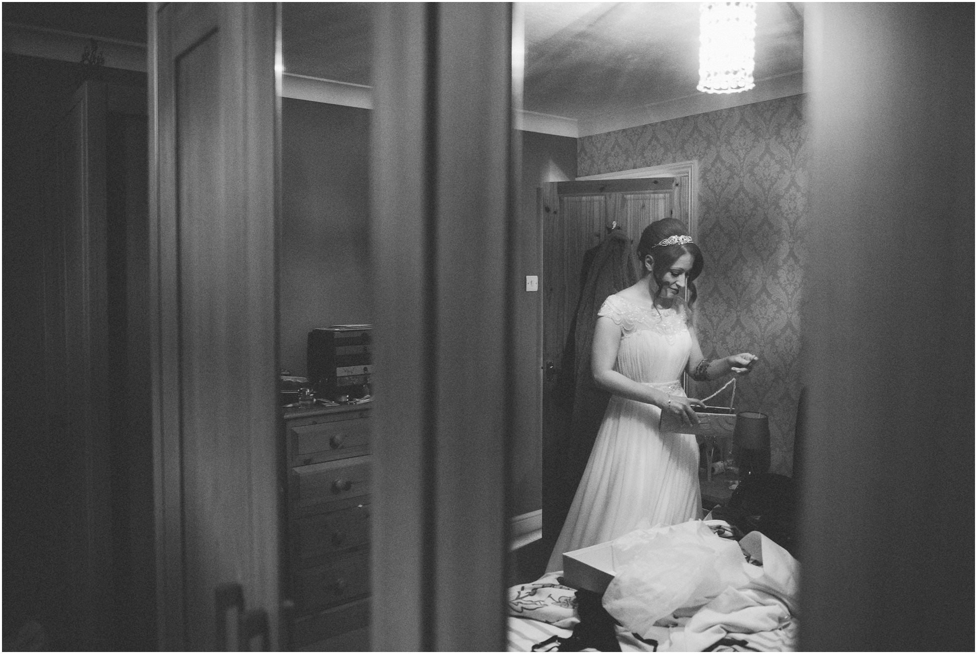 Bride getting ready