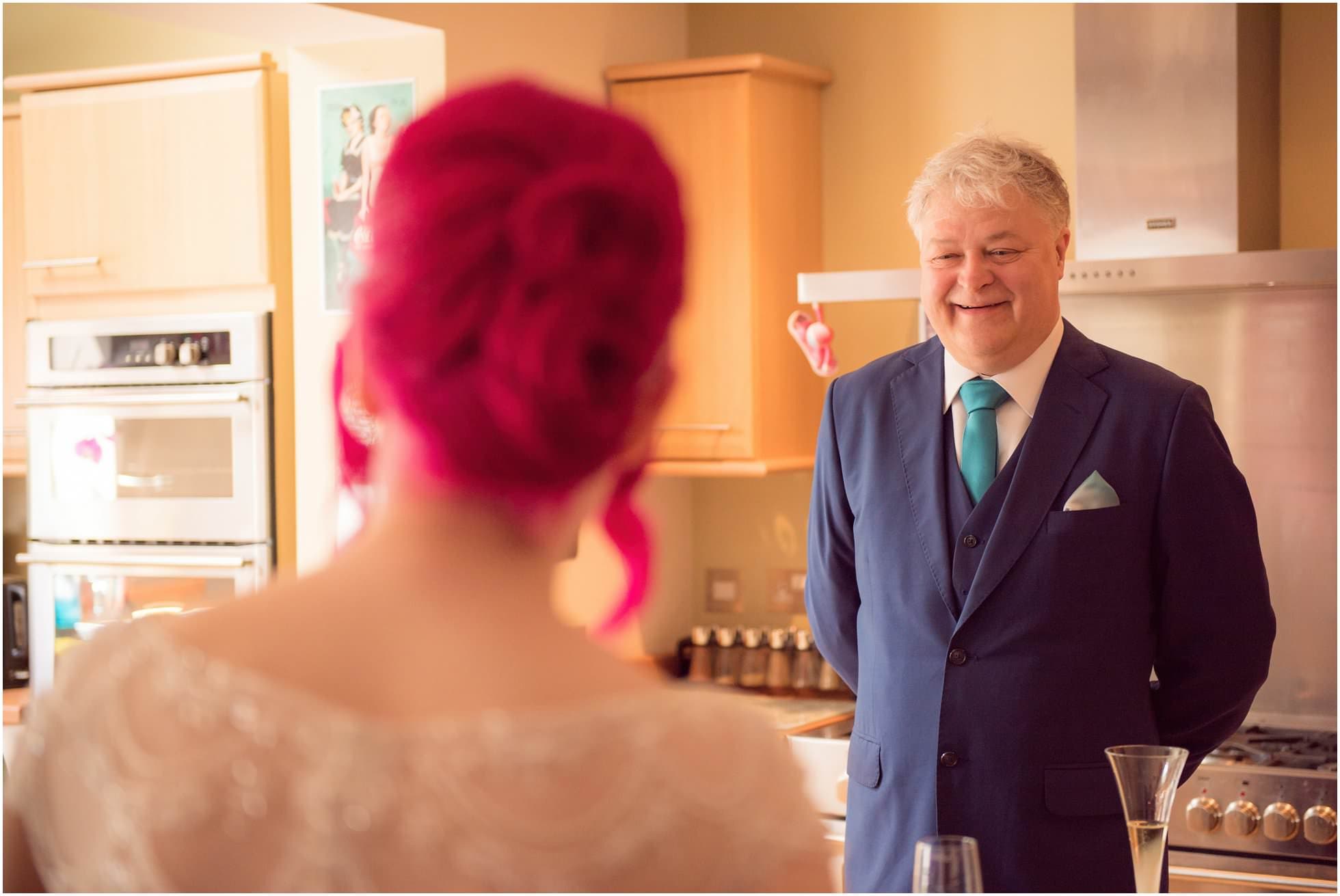 First look father of the bride York