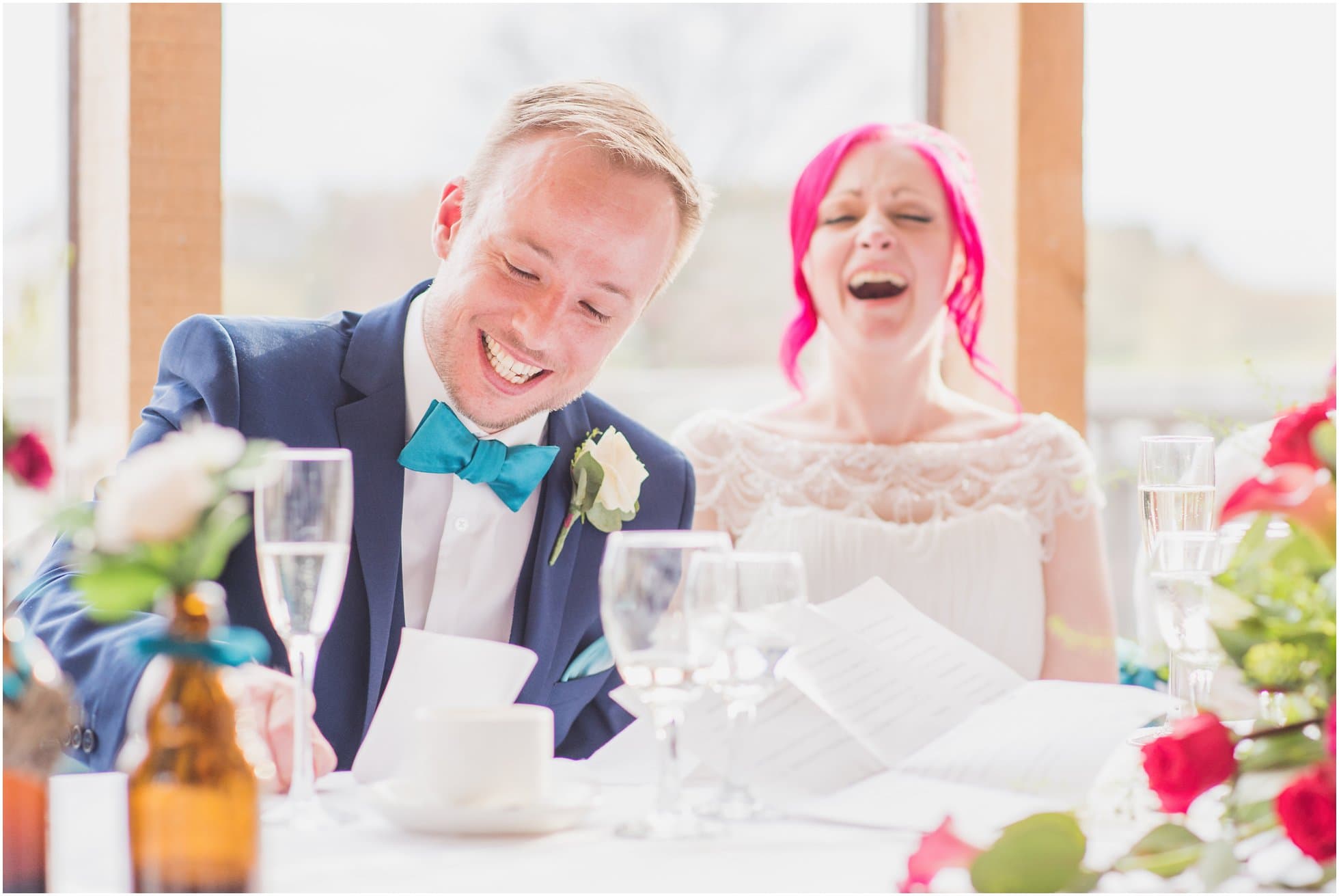 Laughter during the speeches