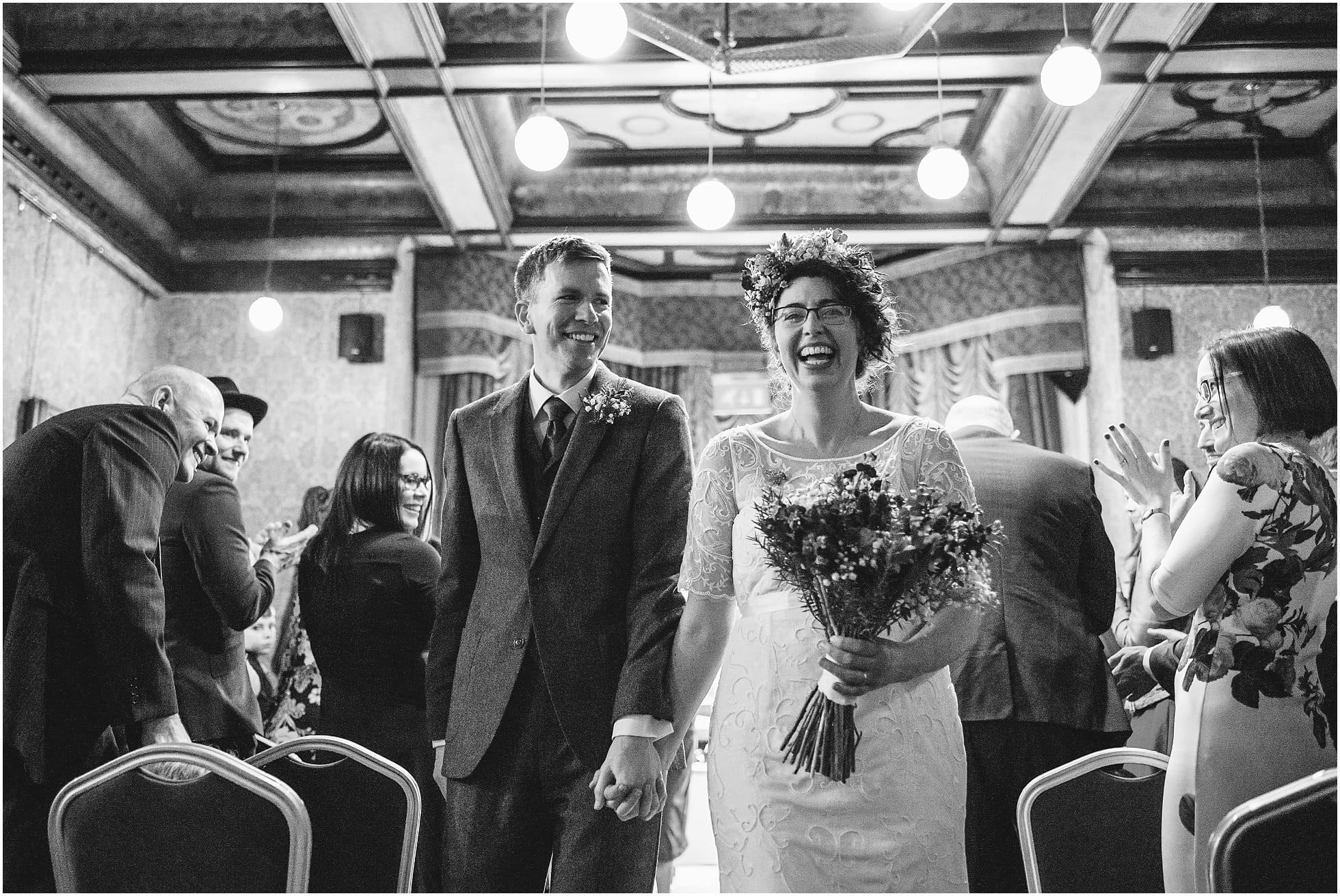 Walking down the aisle as husband and wife