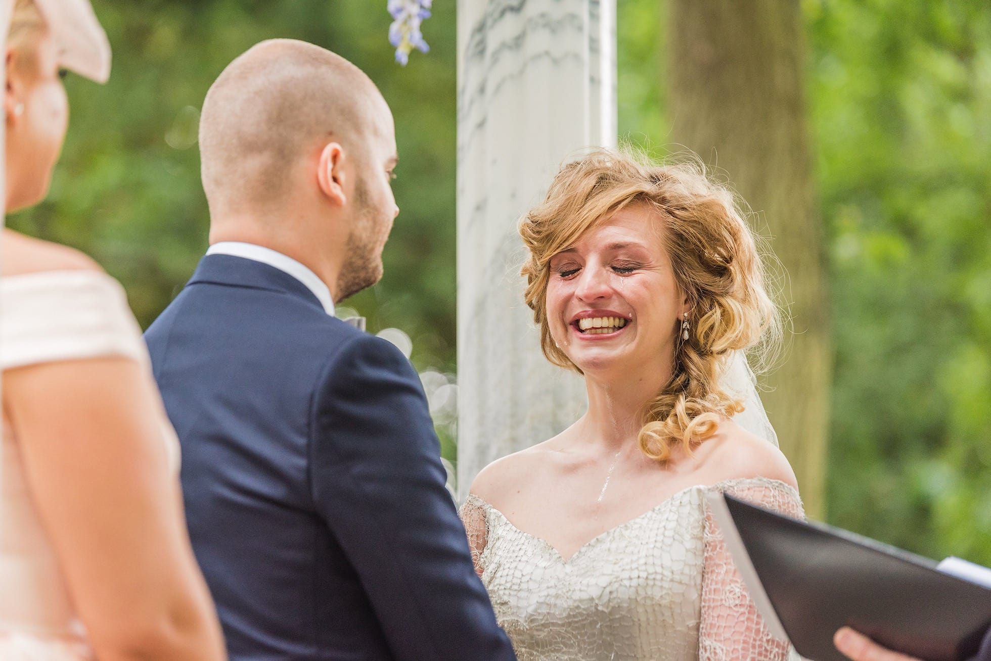 Tears during the ceremony in Burnham-on-Crouch