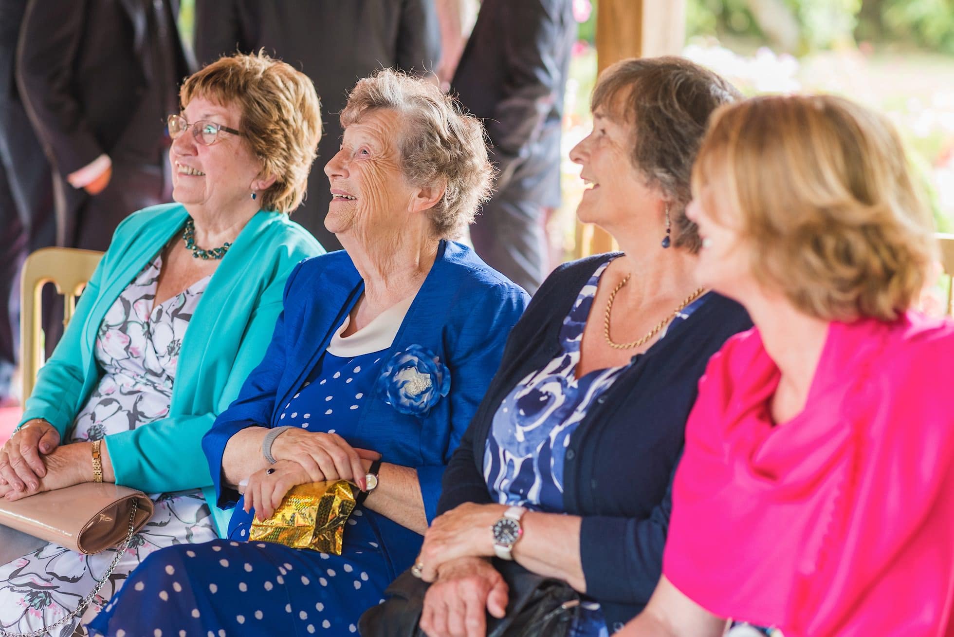 Excited relatives waiting for the ceremony