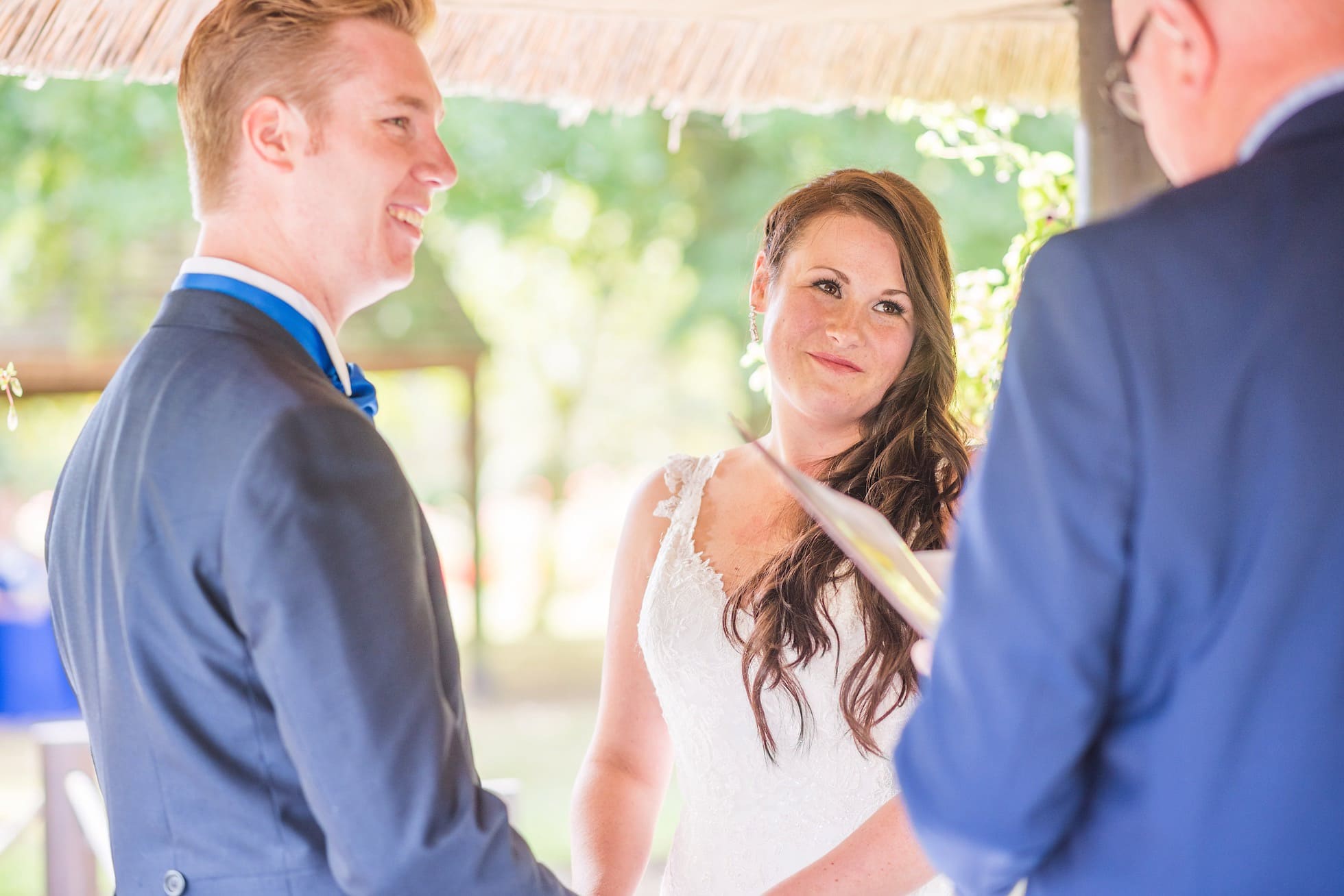 Mangapp Manor ceremony under the gazebo on the lake