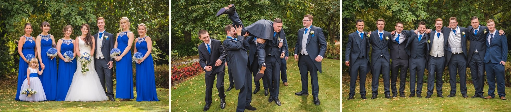 Groomsmen and bridesmaid shots