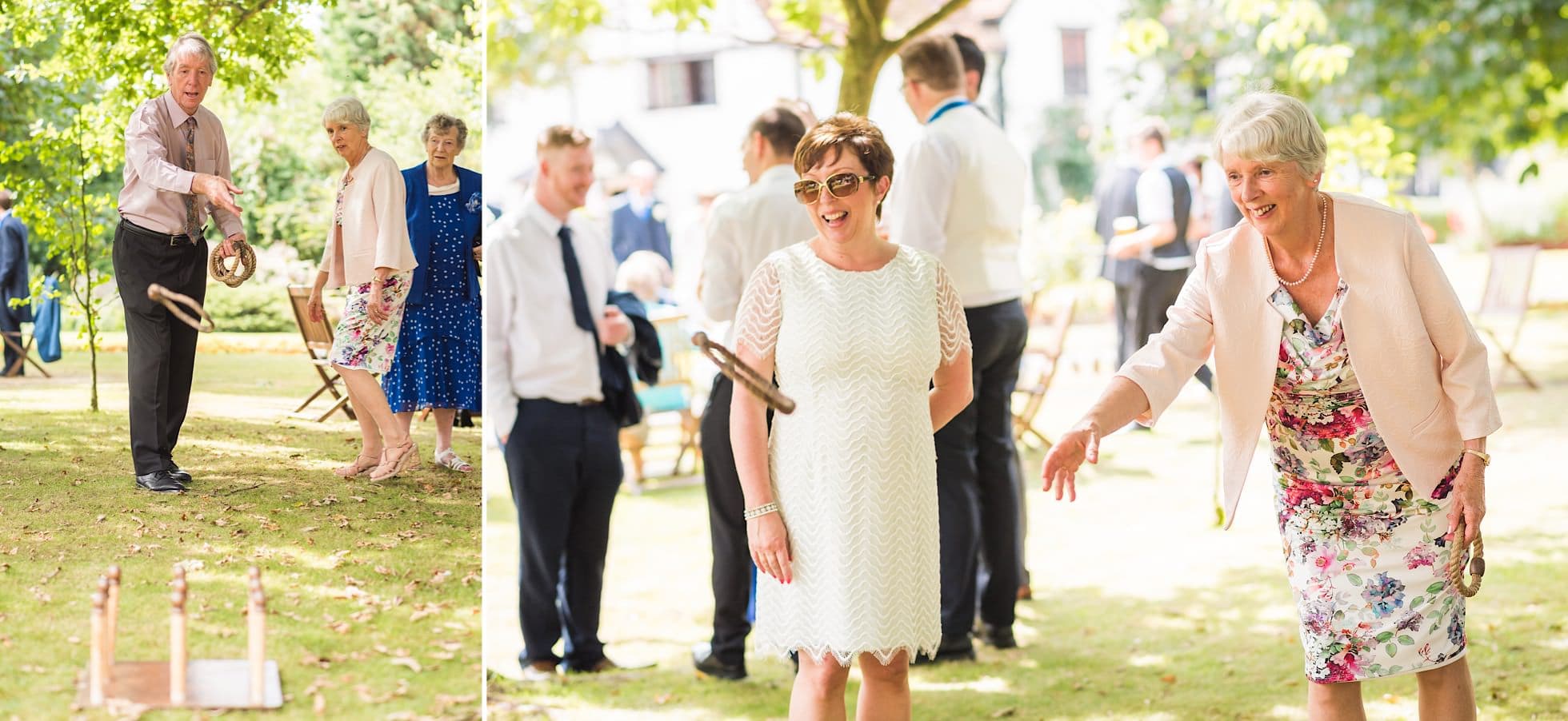 Garden games at a Mangapp Manor Wedding