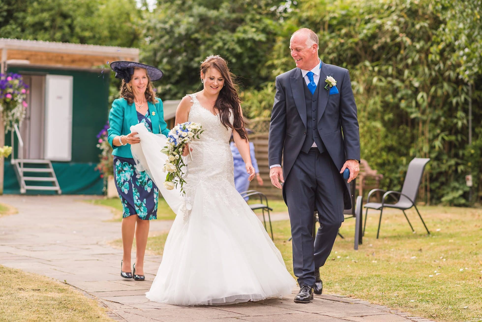 Walking to the wedding breakfast