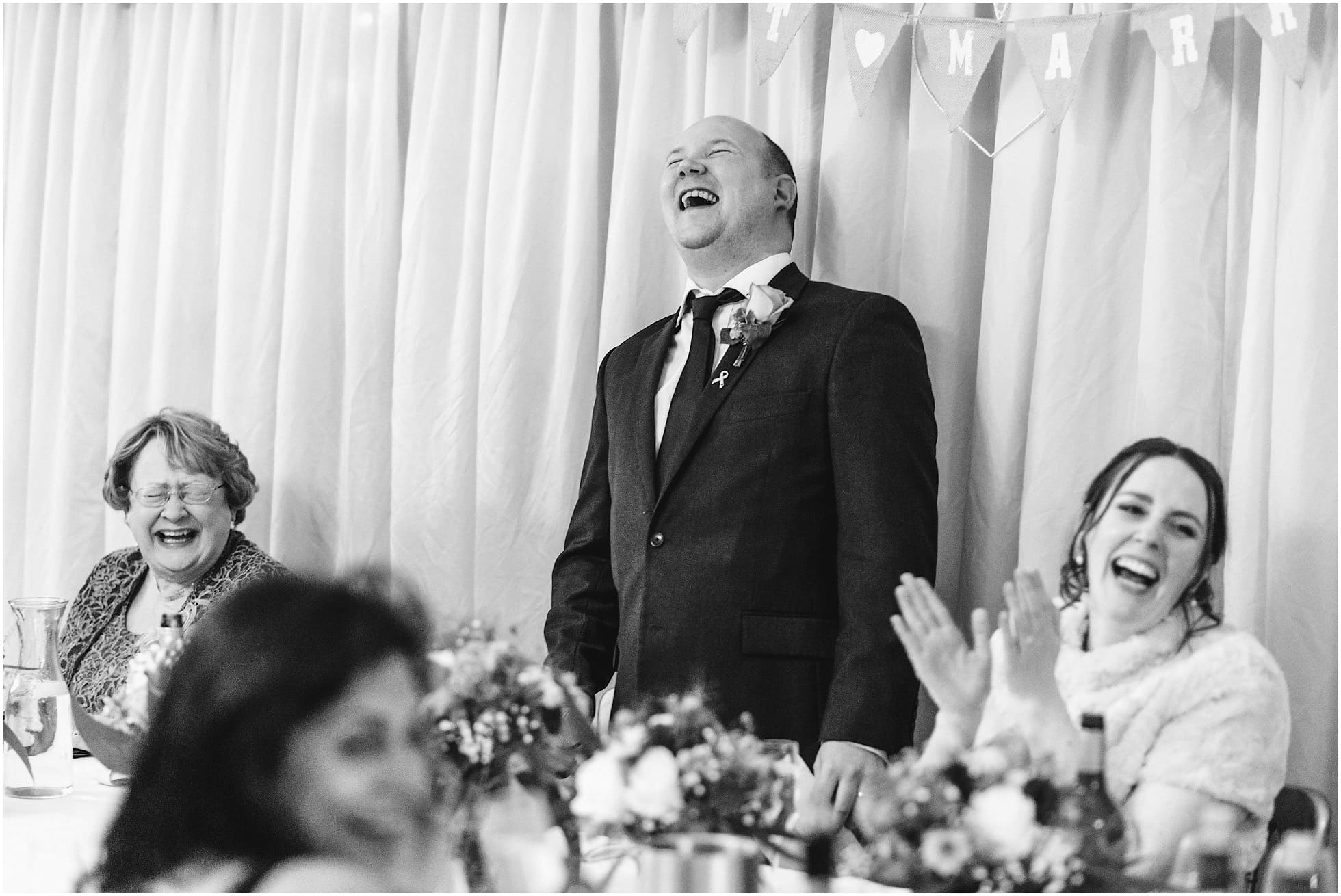 laughter during the speeches