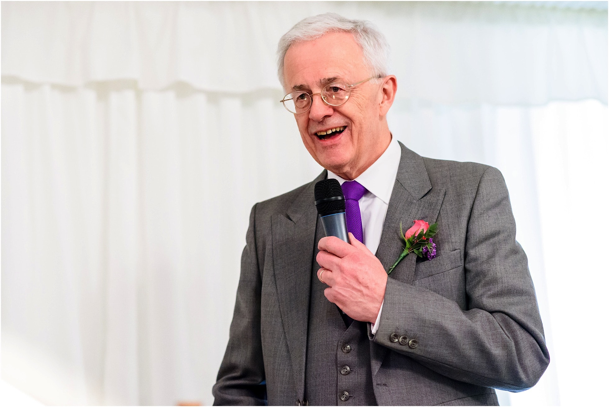 Father of the bride gives his speech
