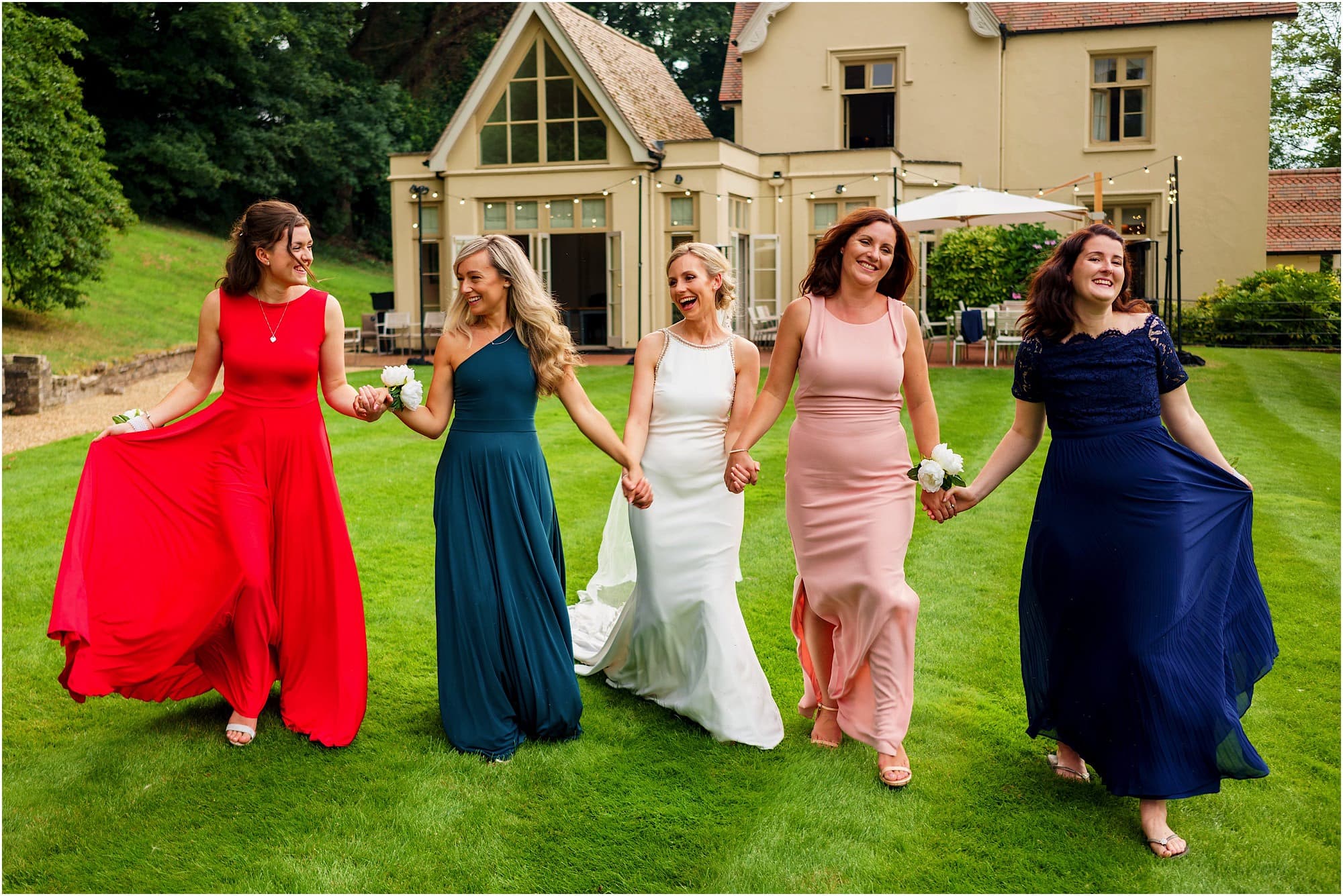 bridesmaids group shot