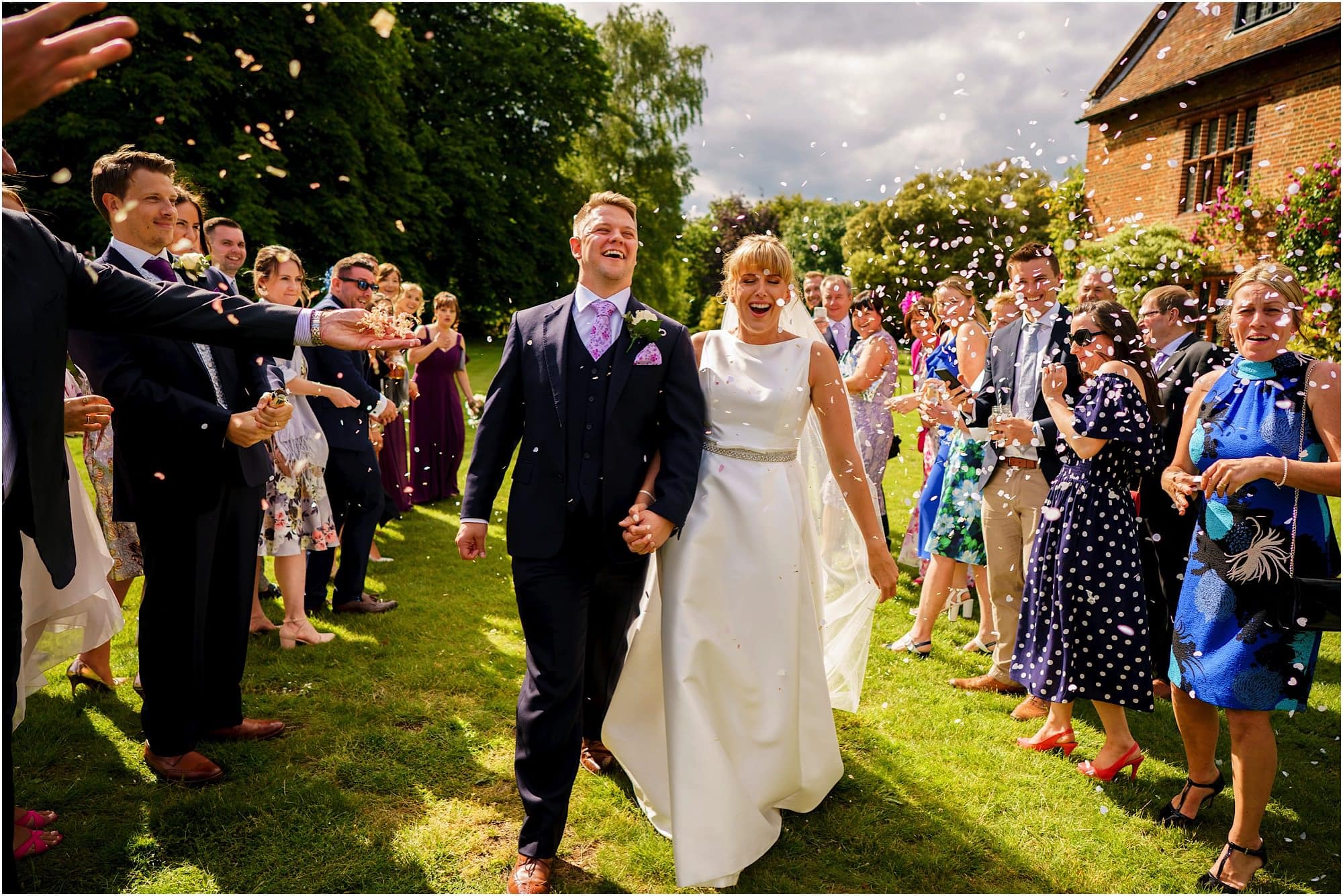 Woodhall Manor Wedding Confetti Moment