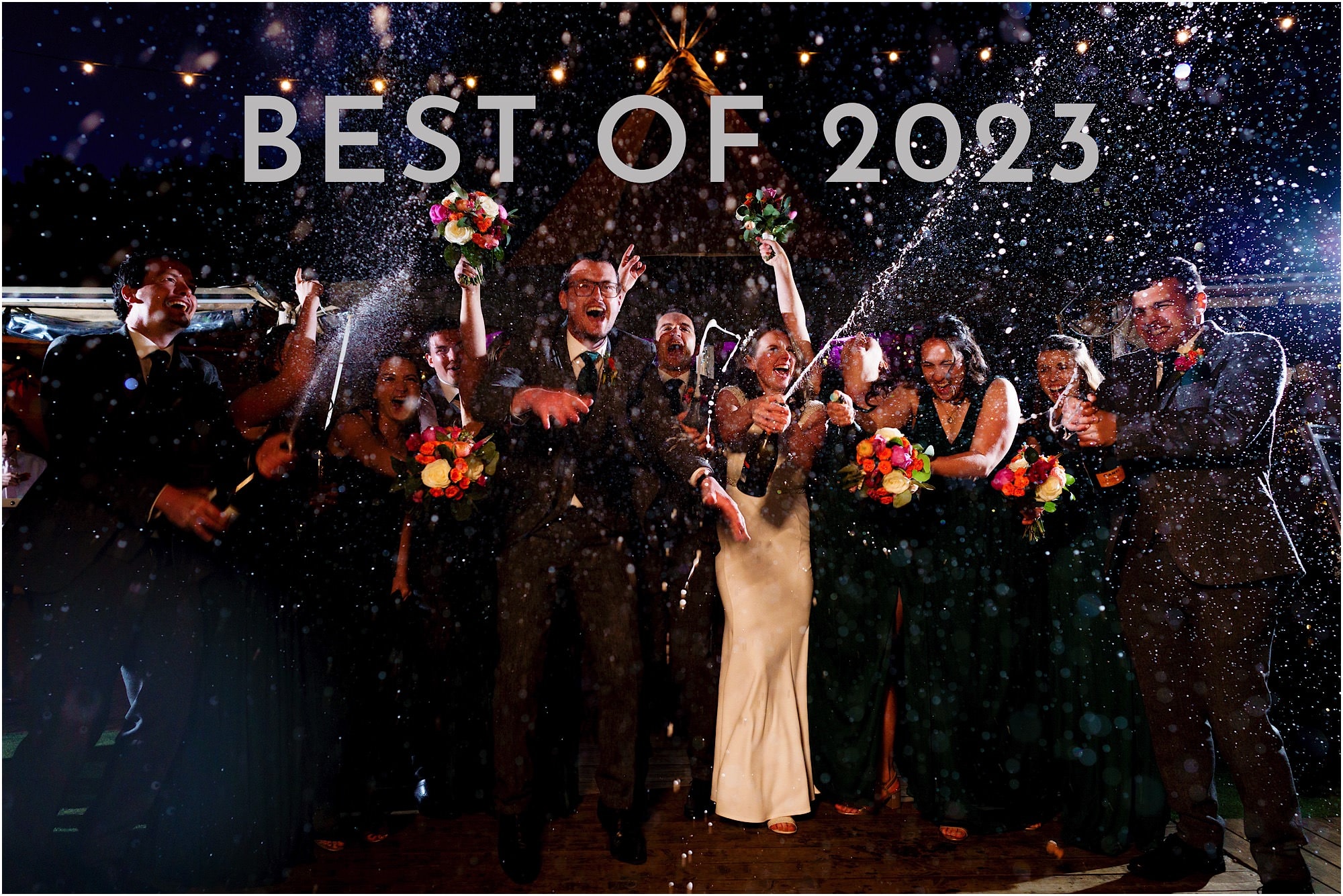 Best Norfolk Wedding Photos of 2023 - champagne spray photo