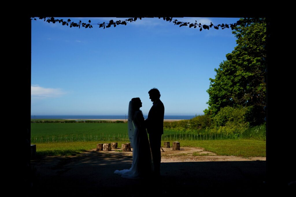 Silhouette of couple at Barn Drift