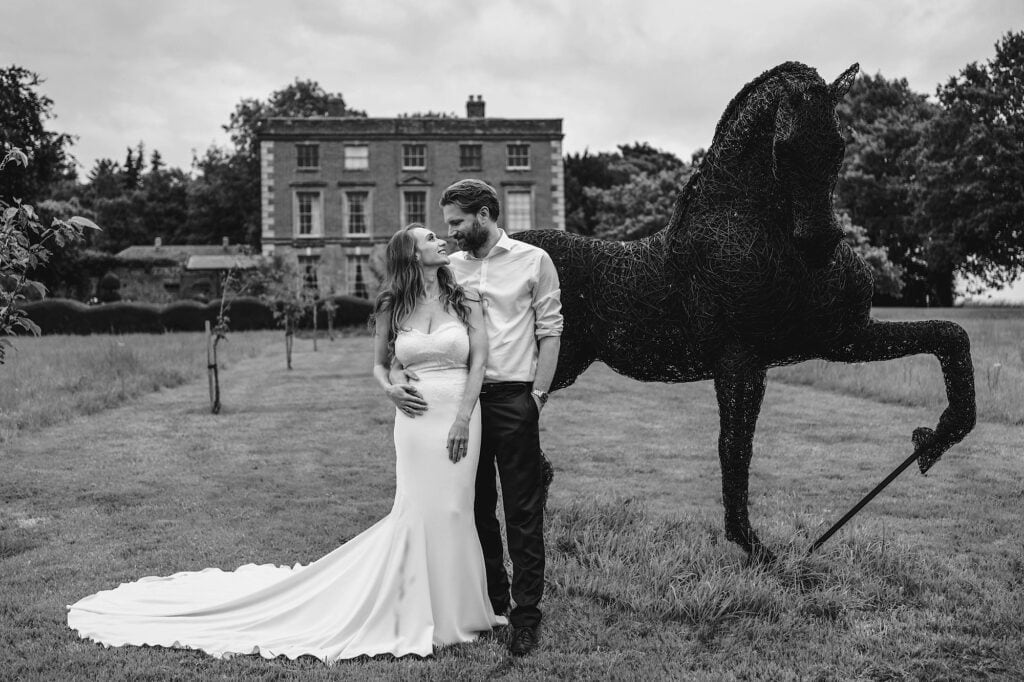 Thurning Hall couple with black horse