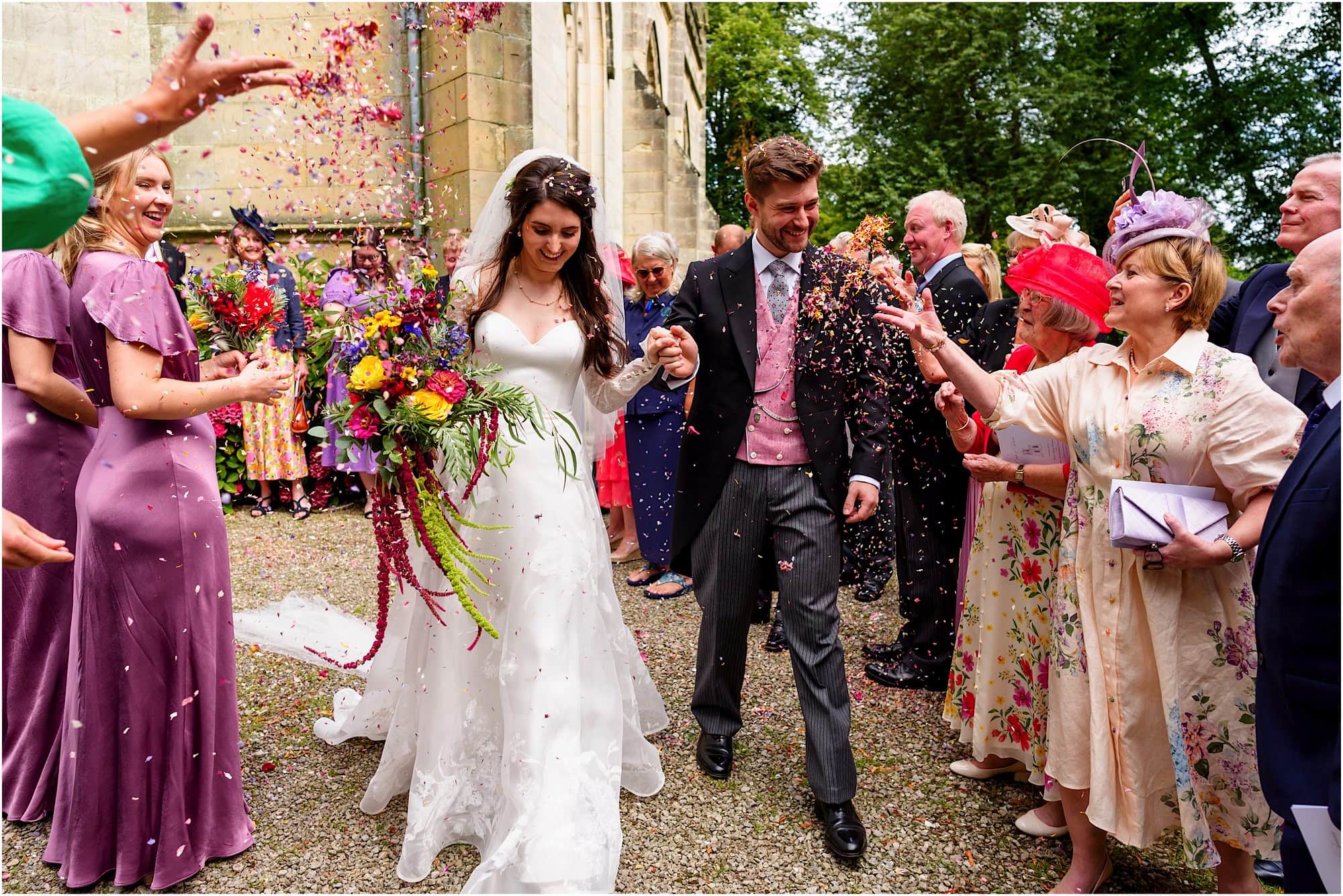 Confetti at Birdsall church