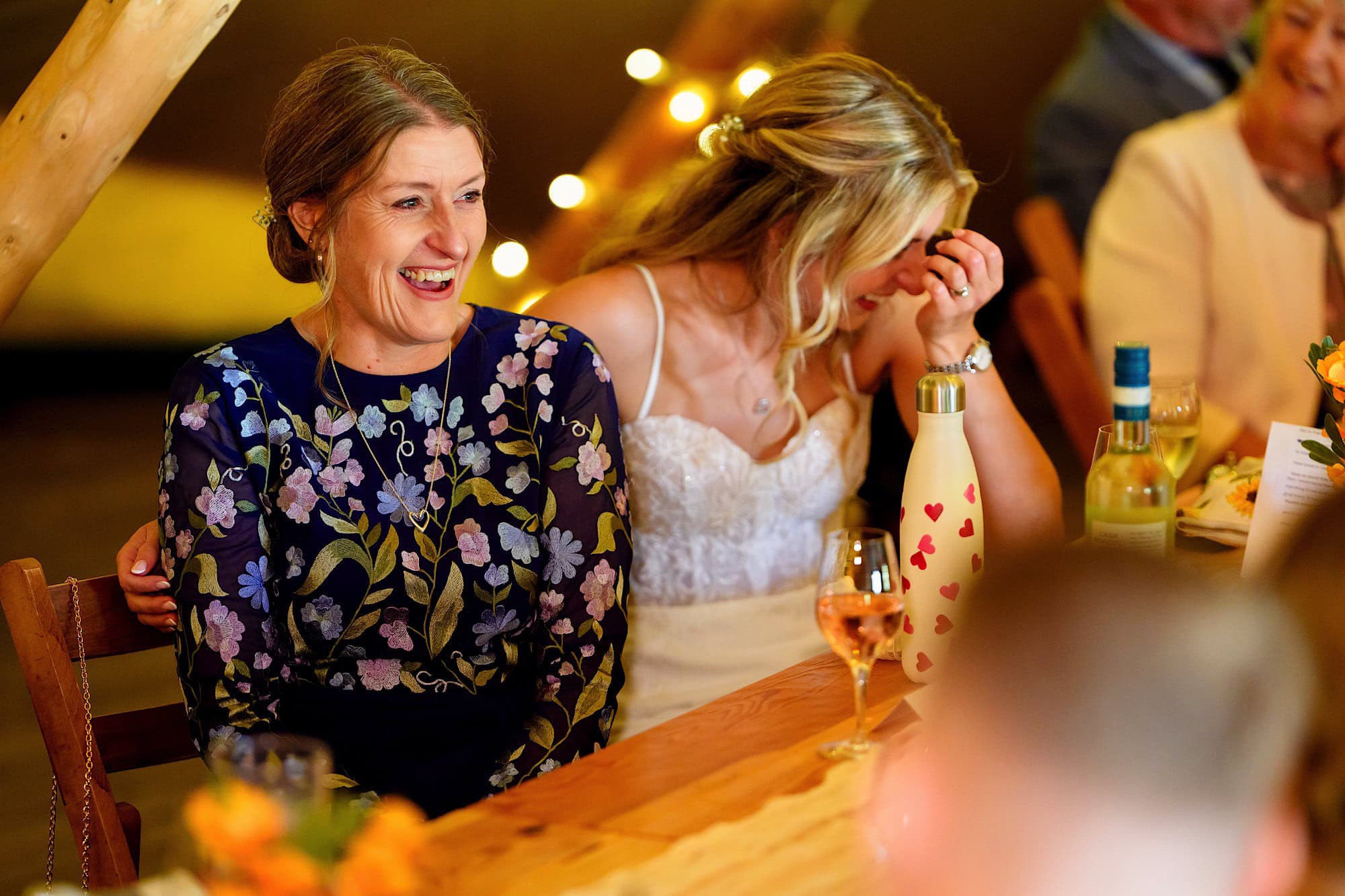 laughing mother of the bride