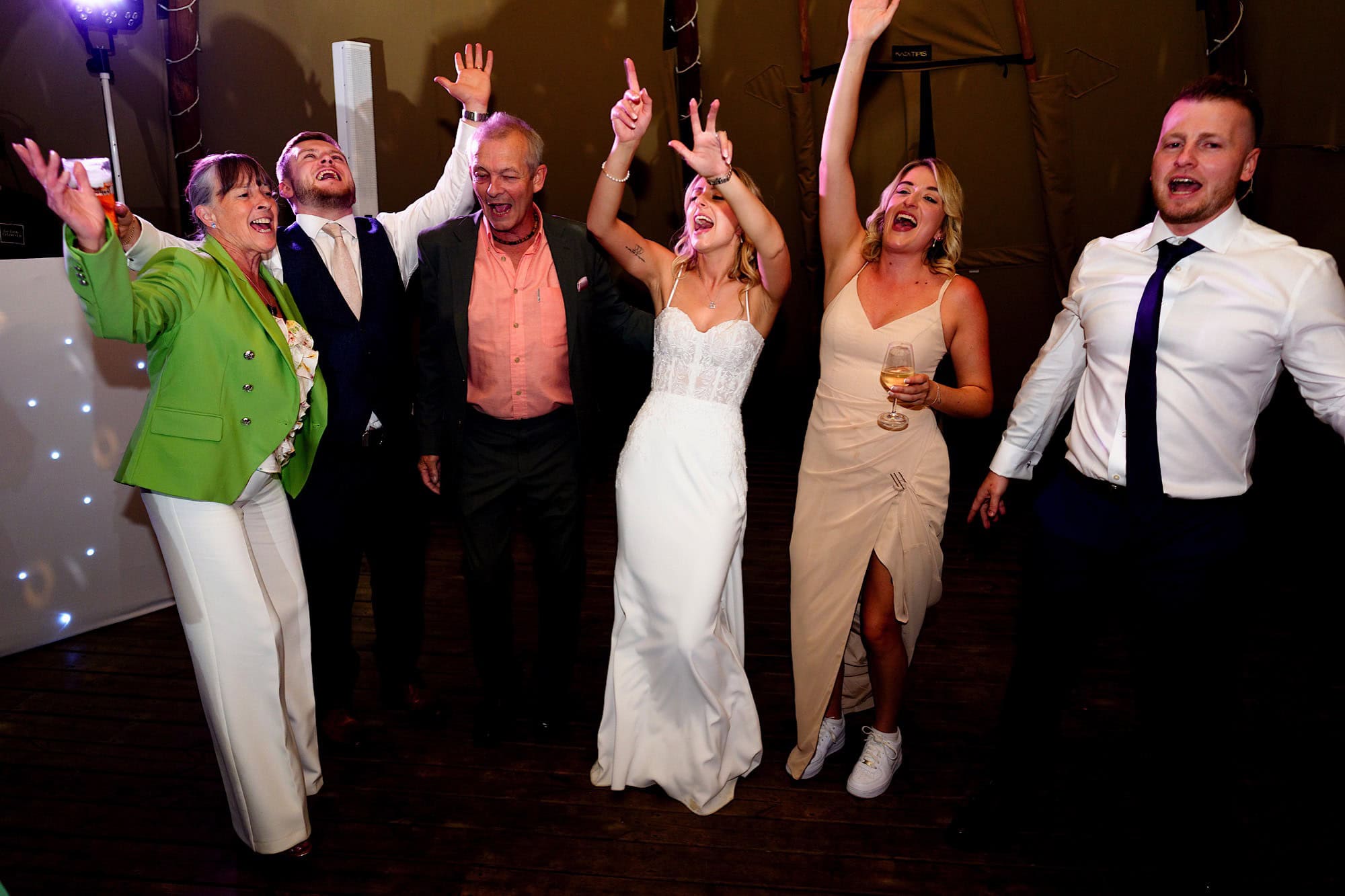 dancefloor fun in the tipi