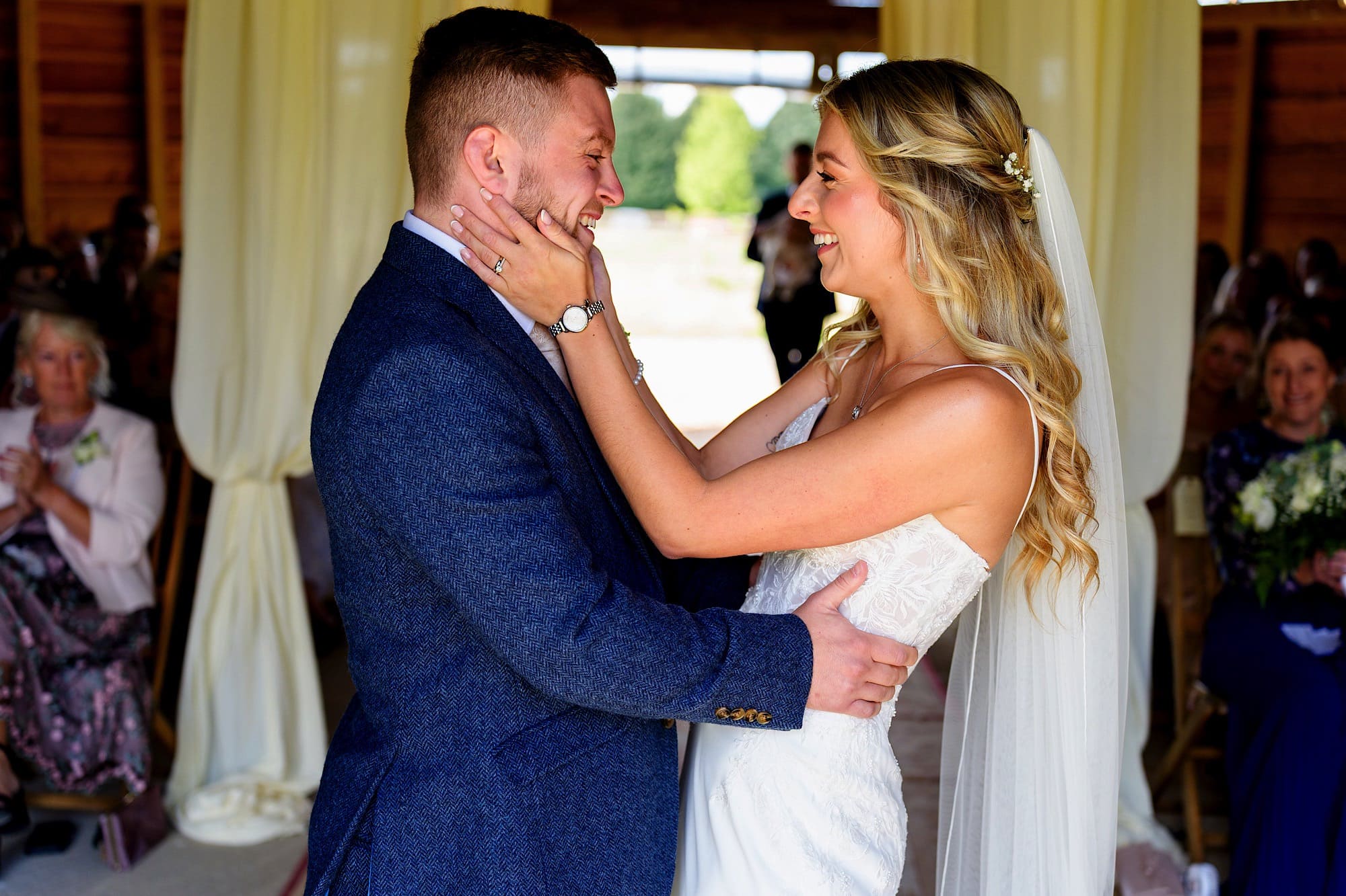 Just before the first kiss in the larch