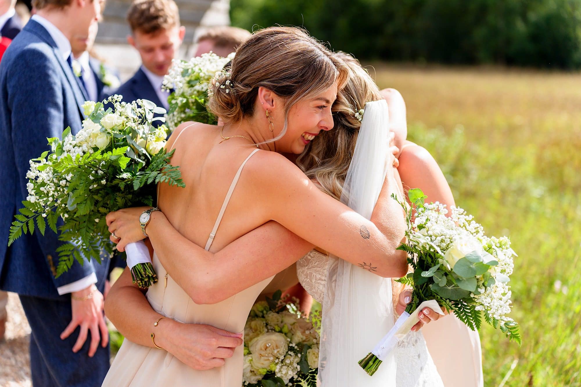 Bridesmaid hug