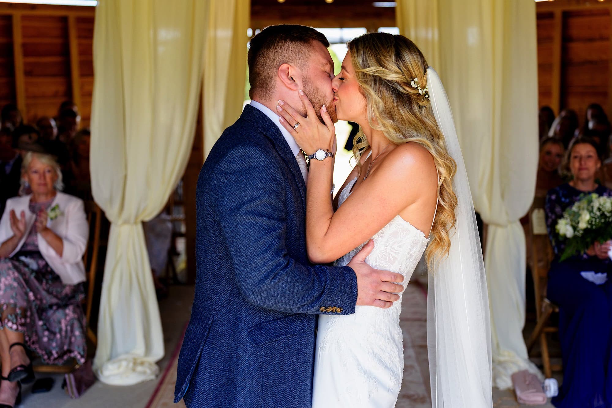 kiss during the ceremony