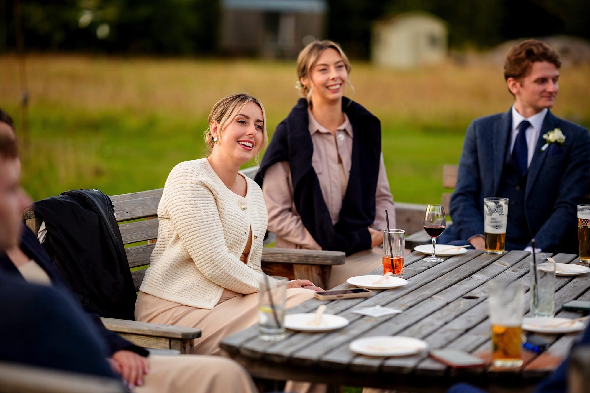 guests chilling outside