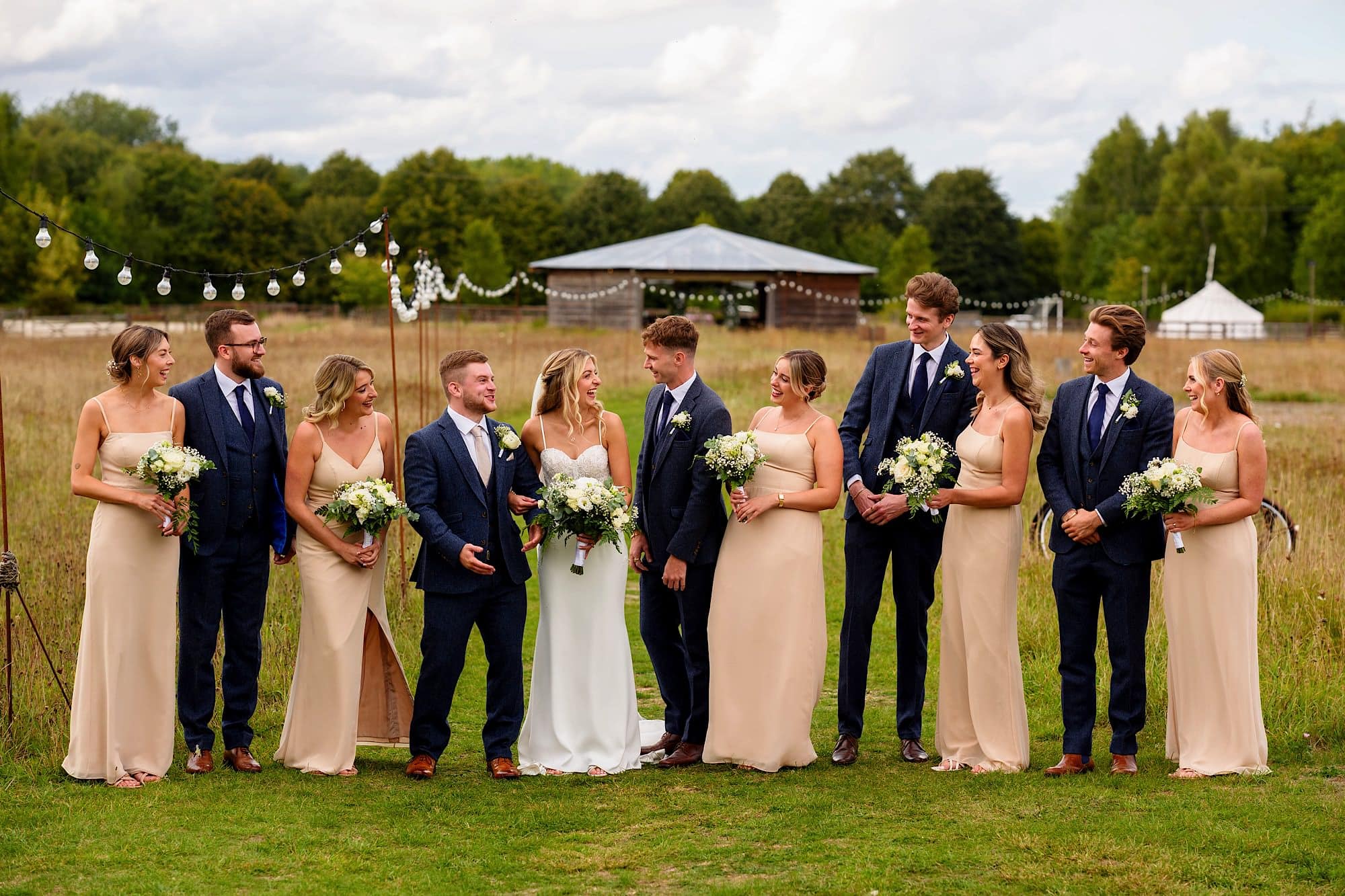 bridal party at a wellington wedding