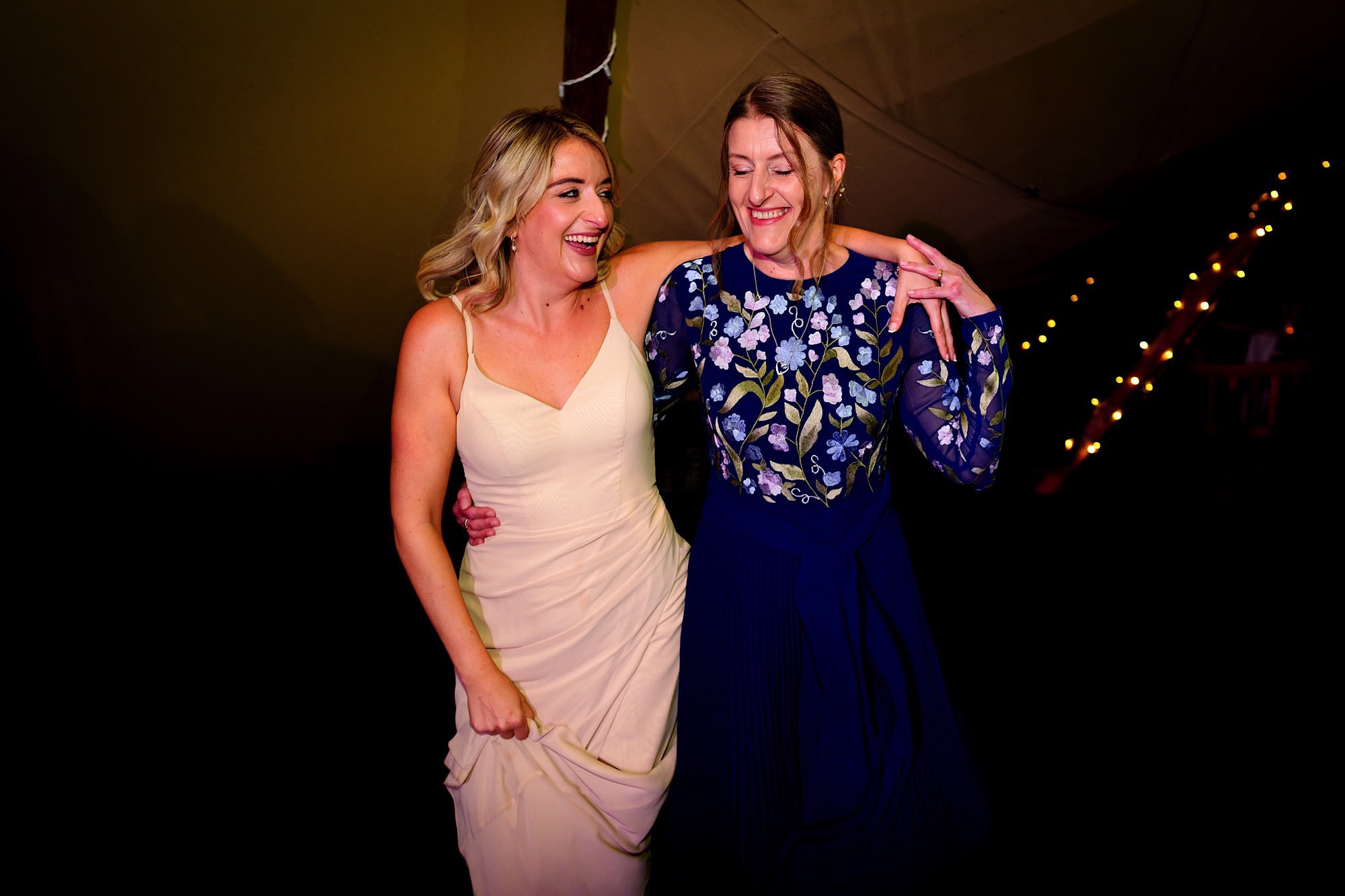 mother and daughter dancing